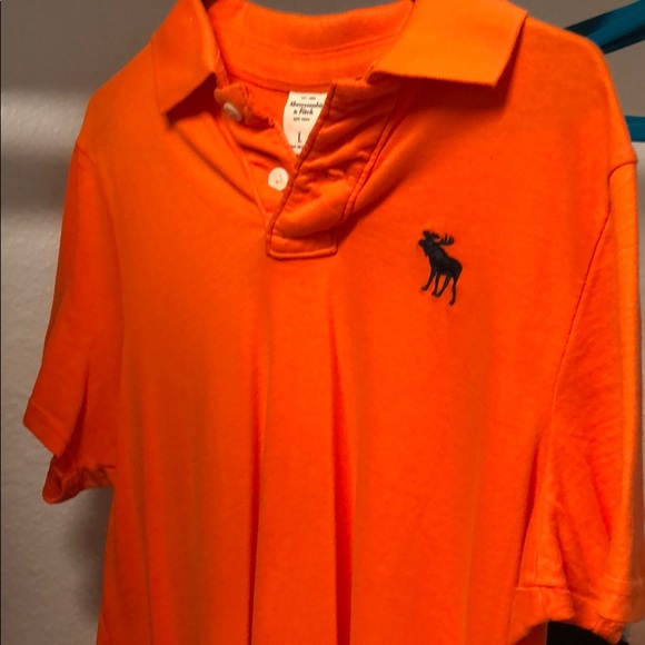 Abercrombie & Fitch Polo Shirt Orange - Picture 1 of 2